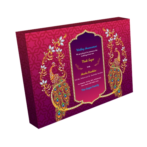 Wedding Announcement Gift Box Gradient Finish 9 Compartments